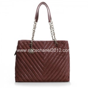 Chanel 2012 Borse In Pelle Maroon Iridescente Con Fascino Cc