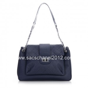 Chanel 2012 Borse In Pelle Navy Caviar Blue Con Silver Perdere