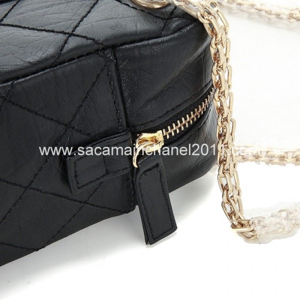 Chanel 2012 Borse In Pelle Di Vitello Vintage Nero Con Custodia