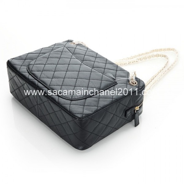 Chanel 2012 Borse In Pelle Di Vitello Vintage Nero Con Custodia