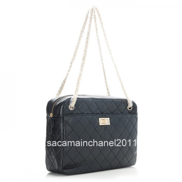 Chanel 2012 Borse In Pelle Di Vitello Vintage Nero Con Custodia