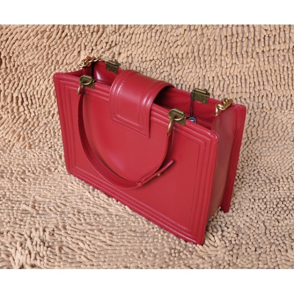 Chanel 2012 Borse In Pelle Di Vitello Rossa Grandi Boy