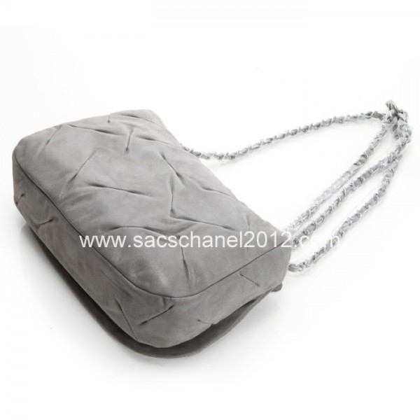 Chanel 2012 Borse In Pelle Grigio Iridescente Con Logo Cc Perfor