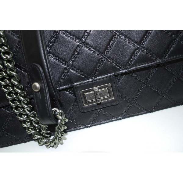 Chanel 2012 Flap Borse In Pelle Di Vitello Nero Con Shw Vintage
