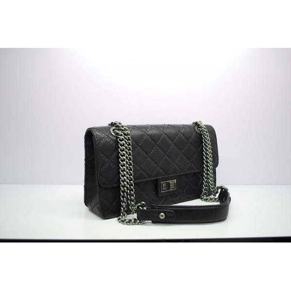 Chanel 2012 Flap Borse In Pelle Di Vitello Nero Con Shw Vintage