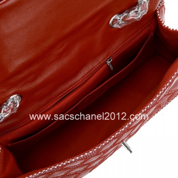 Chanel 2012 Flap Borse In Pelle Verniciata Rossa Con Shw