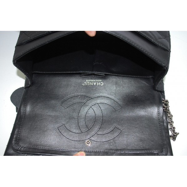 Chanel 2012 Nero Vene Elephant Flap Borse In Pelle