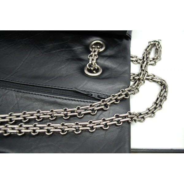 Chanel 2012 Nero Vene Elephant Flap Borse In Pelle