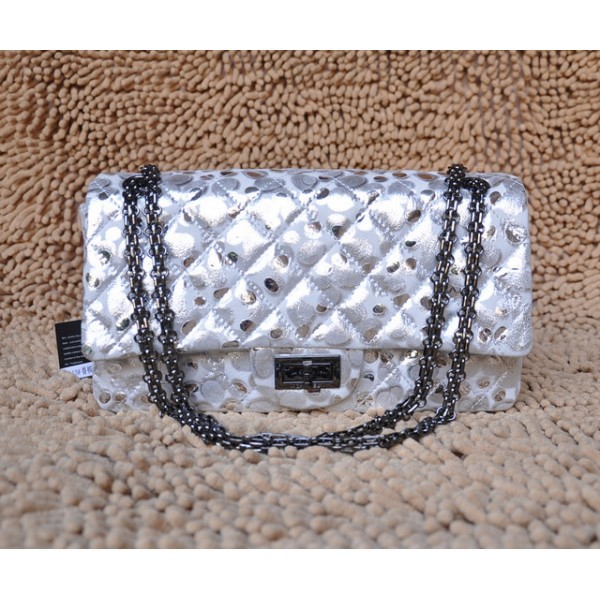 Chanel 2012 Raindrop Forma Darte Argento Borse Flap Vitello