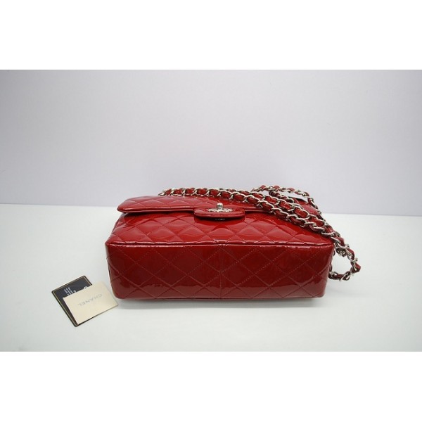 Chanel 2012 Rosso Patent Leather Borse Jumbo Flap Con Shw