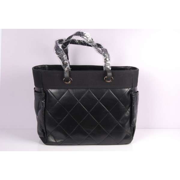 Chanel 34210 Black Bag Agnello Carrello Shw Withs