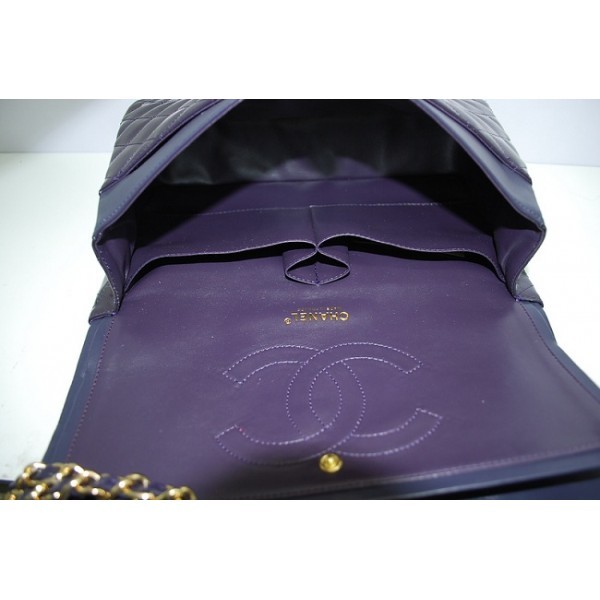 Chanel 36097 Viola Brevetti Flap Borse In Pelle Con Ghw Jumbo