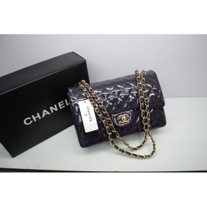 Chanel 36097 Viola Brevetti Flap Borse In Pelle Con Ghw Jumbo