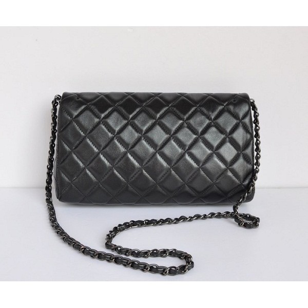 Chanel 58036 Flap Borse Agnello Nero Colore Hw Gun