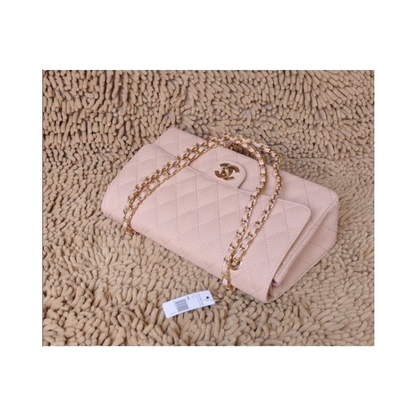 Chanel A01113 Rosa Caviar Flap Borse In Pelle Con Ghw