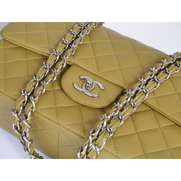 Chanel A28600 Flap Borse Pelle Di Agnello Verde Scuro Con Shw