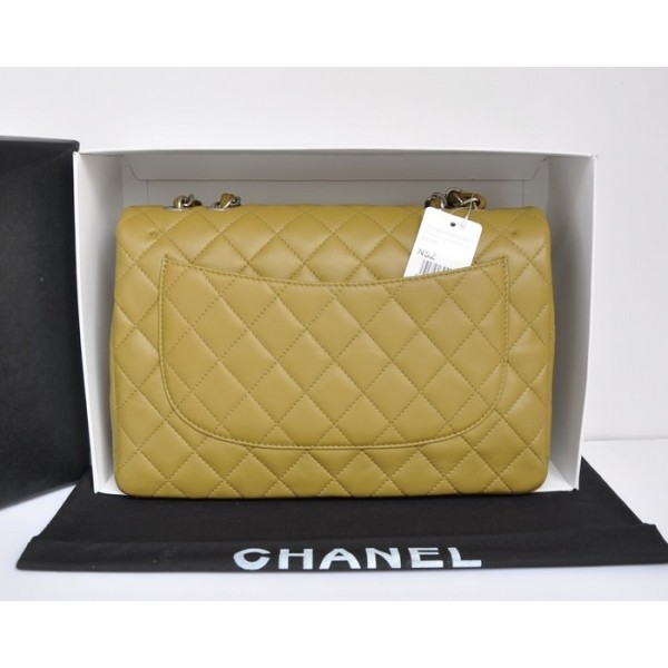 Chanel A28600 Flap Borse Pelle Di Agnello Verde Scuro Con Shw