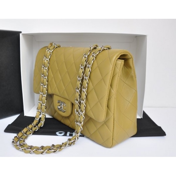 Chanel A28600 Flap Borse Pelle Di Agnello Verde Scuro Con Shw