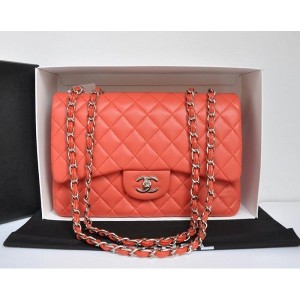 Chanel A28600 Red Agnello Borse Flap Arancione Con Shw