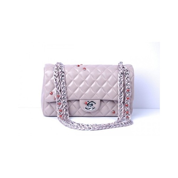 Chanel A49455 Rosa & Viola Flap Borse Agnello Con Coccinella