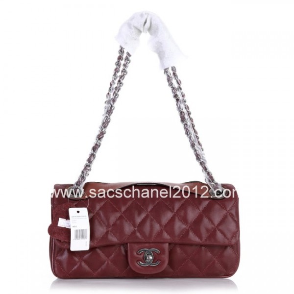 Chanel A49680 Flap Borse In Pelle Marrone Iridescent