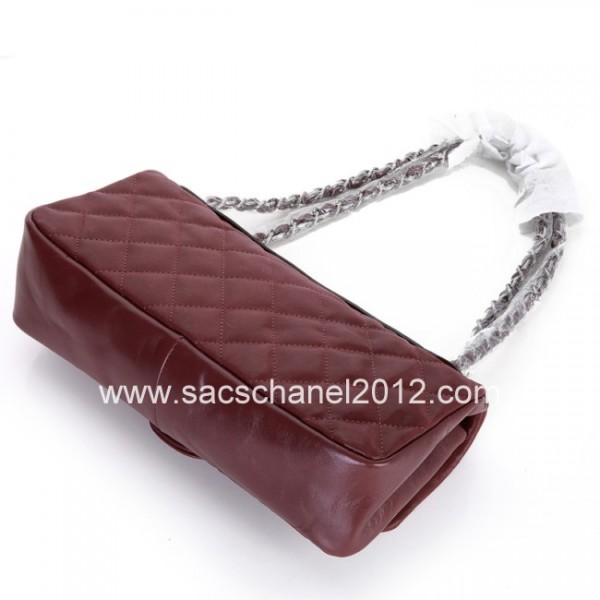 Chanel A49680 Flap Borse In Pelle Marrone Iridescent