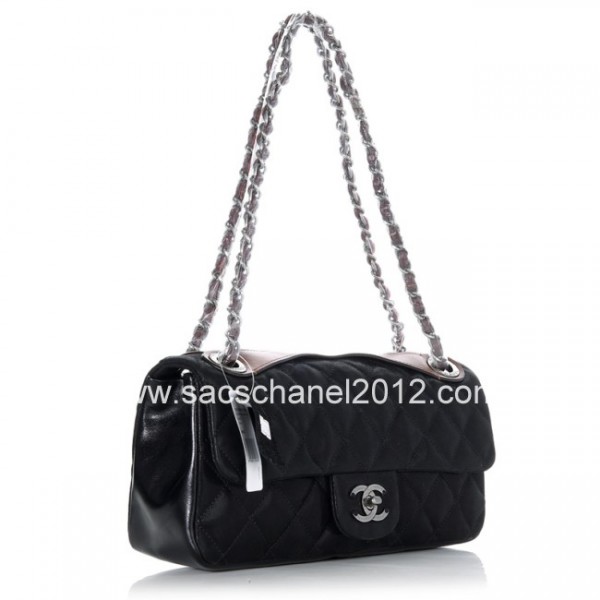 Chanel A49680 Trapuntato Nero Iridescente Borse Flap Classic