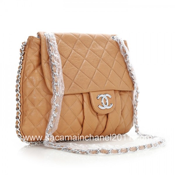 Chanel A49889 Albicocca Vitello Classico Grand Messenger Borse