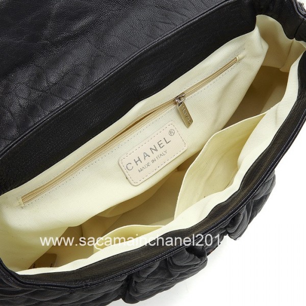 Chanel A49889 Classic Black Vitello Borse Messenger Grande