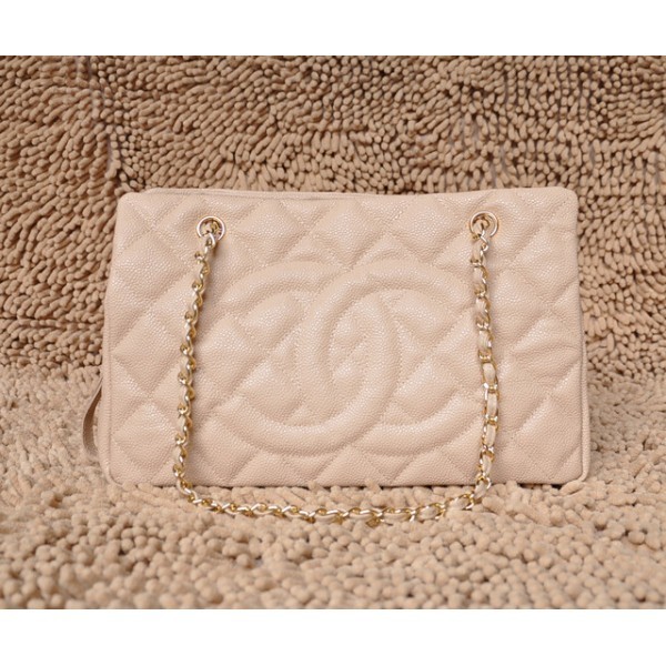 Chanel A50755 Borse In Pelle Pieno Fiore Albicocca Doro Hw