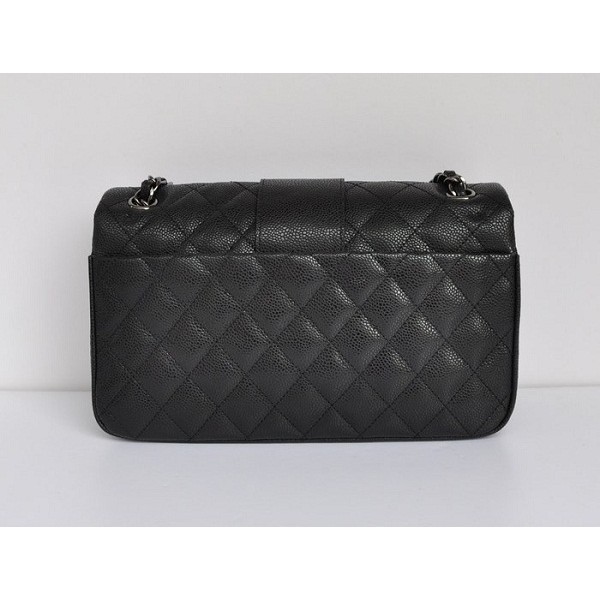 Chanel A65071 Flap Borse In Pelle Di Vitello Nero Con Gun Colore