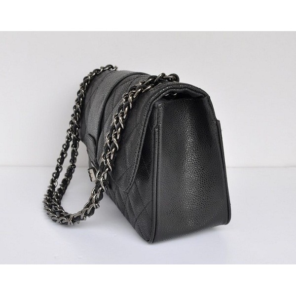 Chanel A65071 Flap Borse In Pelle Di Vitello Nero Con Gun Colore