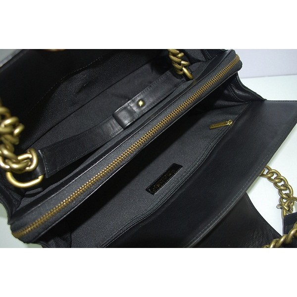 Chanel A66708 Black Vintage Borse Boy Di Mucca