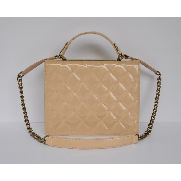 Chanel A66816 Albicocca Patent Flap Borse In Pelle Con Hw Bronzo