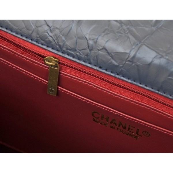 Chanel A66816 Flap Blu Cracking Ghiaccio Borse In Pelle Di Vitel