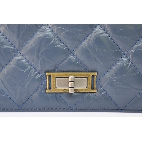 Chanel A66816 Flap Blu Cracking Ghiaccio Borse In Pelle Di Vitel