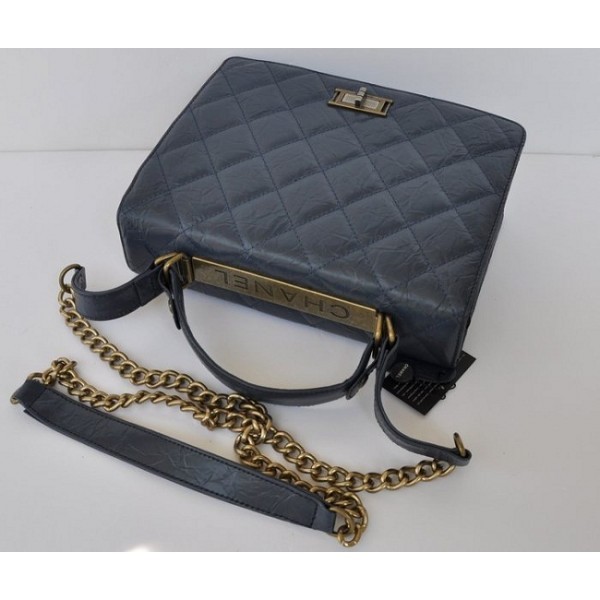 Chanel A66816 Flap Blu Cracking Ghiaccio Borse In Pelle Di Vitel