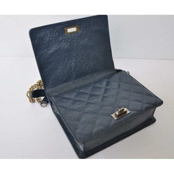 Chanel A66816 Flap Blu Cracking Ghiaccio Borse In Pelle Di Vitel