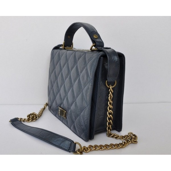 Chanel A66816 Flap Blu Cracking Ghiaccio Borse In Pelle Di Vitel