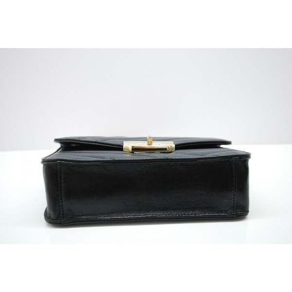 Chanel A66838 Flap Borse Con Ghw Black Mini Agnello