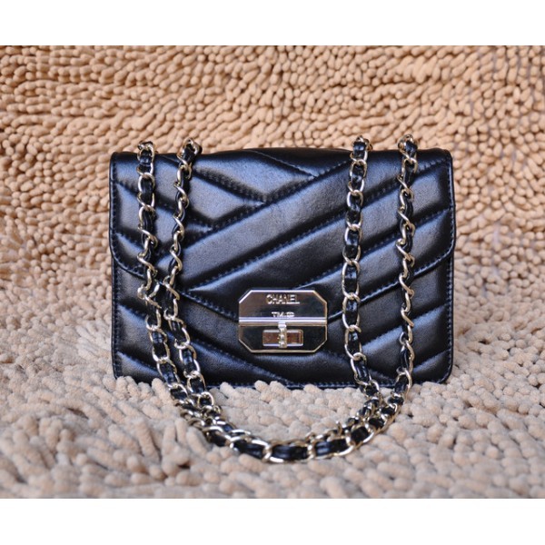 Chanel A66838 Trapuntato Borsa In Pelle Di Agnello Nero Con Ghw