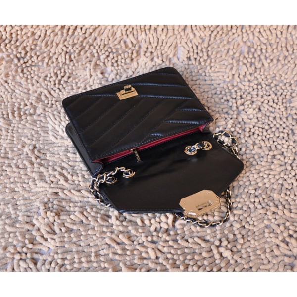 Chanel A66838 Trapuntato Borsa In Pelle Di Agnello Nero Con Ghw