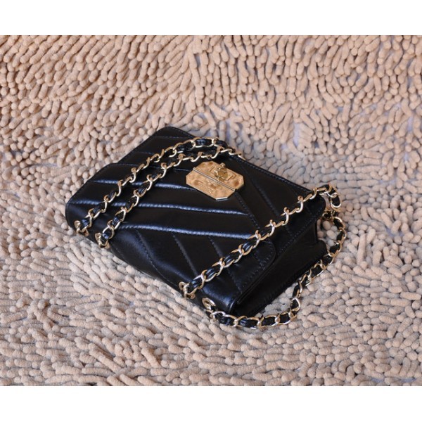 Chanel A66838 Trapuntato Borsa In Pelle Di Agnello Nero Con Ghw