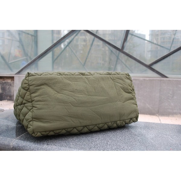 Chanel Quilted A48611 Army Green Nylon Borse Coco Cocoon