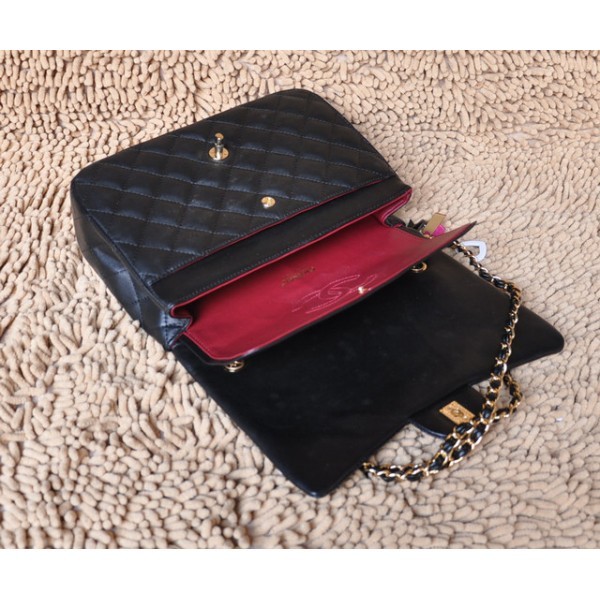 Chanel San Valentino Flap Borse Serie Agnello Nero Con Ghw