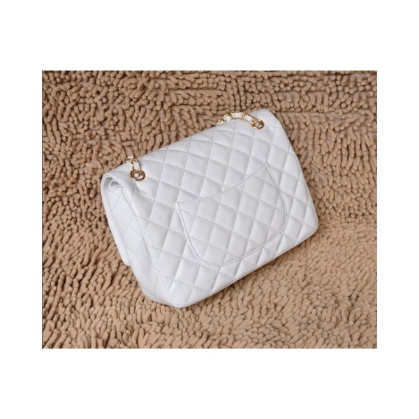 Chanel San Valentino Flap Borse Serie Agnello Bianco Con Ghw