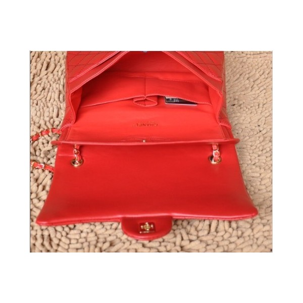 Chanel San Valentino Flap Borse Serie Red Agnello Con Oro Hw