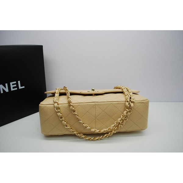 Chanel Beige Caviar Leather Borse Jumbo Flap Con Ghw 36097