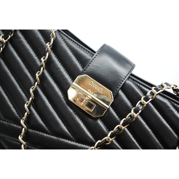 Gabrielle Chanel 2012 Borse Pelle Di Agnello Nero Con Hardware O