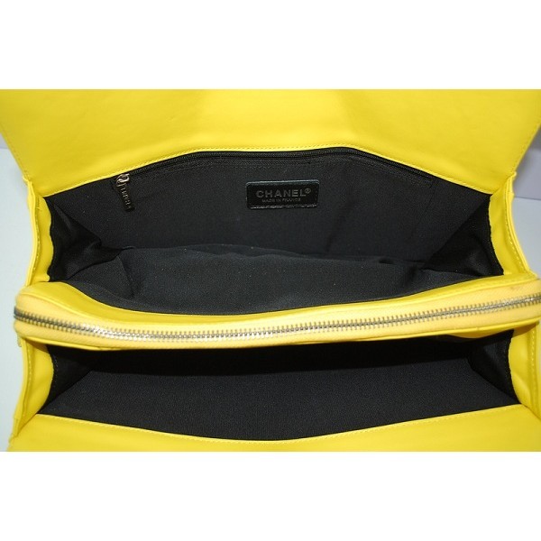 A66708 Chanel Bag Boy Vitello Giallo Limone Con Shw Vintage